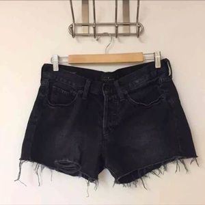 Black lucky distressed shorts! Boyfriend style